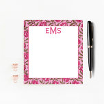 Monogramm rosa Blockdruck, bläserfarben Notizblock<br><div class="desc">Passen Sie dieses Notizblock mit Initialen an,  um ein wirklich individuelles Aussehen zu erhalten!</div>