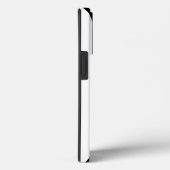 Monogramm rosa Blume mit schwarz-weiß gestreift Case-Mate iPhone Hülle (Rückseite / Rechts)