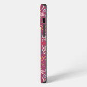 Monogramm Rosa & Bunt iPhone Hülle (Linke Seite)