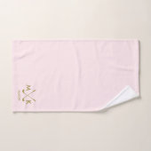 Monogramm Rosa | Elegantes Gold Golf Club Logo Badhandtuch Set (Handtuch)