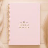 Monogramm Rosa | Elegantes Gold Minimalistisch Planer