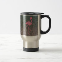Monogramm-rosa Flamingo + Ozean-Wasser