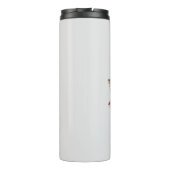 Monogramm Rosa Florales Initial U Thermosbecher (Rückseite)