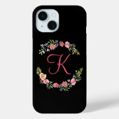 Monogramm, rosa, gelb und grün Case-Mate iPhone hülle (Rückseite)