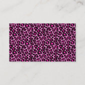 Monogramm-rosa Gepard/Leopard (#BUS 023) Visitenkarte (Rückseite)