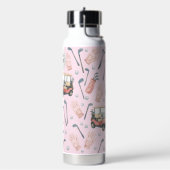 Monogramm Rosa Golf-Ausrüstung  Trinkflasche (Links)