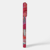 Monogramm rosa grünblaues abstraktes Muster. Case-Mate iPhone Hülle (Rückseite / Rechts)