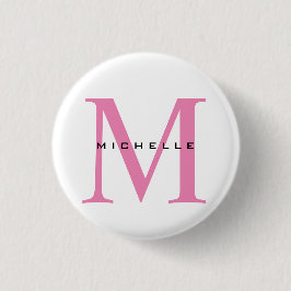 Monogramm Rosa Ihr Name Sondergeschenk Geliebte ei Button