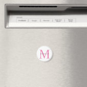 Monogramm Rosa Ihr Name Sondergeschenk Geliebte ei Magnet (In Situ (Geschirrspüler))