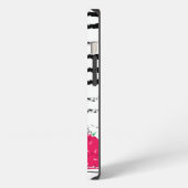Monogramm Rosa Kaktus iPhone Hülle (Linke Seite)