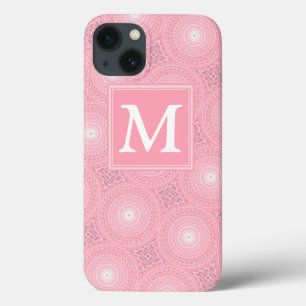 Monogramm rosa Kreise Muster Case-Mate iPhone cas Hülle