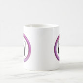 Monogramm-Rosa-Kreisel-Kaffeetasse Kaffeetasse (Mittel)