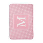 Monogramm-Rosa-Kreismuster Badematte (Vorderseite Vertikal)