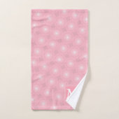 Monogramm-Rosa-Kreismuster Badhandtuch Set (Handtuch)