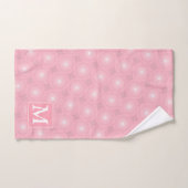 Monogramm-Rosa-Kreismuster Badhandtuch Set (Handtuch)