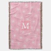 Monogramm-Rosa-Kreismuster Decke (Vorderseite Vertikal)