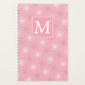 Monogramm-Rosa-Kreismuster Planer (Vorderseite)
