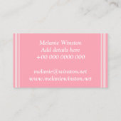Monogramm-Rosa-Kreismuster Visitenkarte (Rückseite)