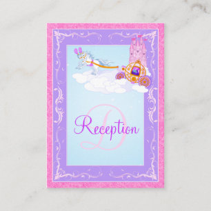 Monogramm, rosa, Lila Märchenverschlusskarte Begleitkarte