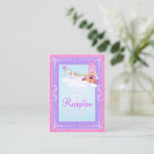 Monogramm, rosa, Lila Märchenverschlusskarte Begleitkarte (Stehend Vorderseite)