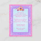 Monogramm, rosa, Lila Märchenverschlusskarte Begleitkarte (Rückseite)