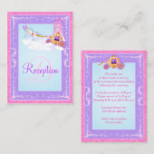 Monogramm, rosa, Lila Märchenverschlusskarte Begleitkarte (Vorne/Hinten)