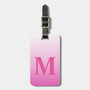Monogramm Rosa magenta Kirschblüte Rosa Gepäckanhänger