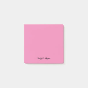 Monogramm Rosa Modern Minimalistisch Weiblich Post-it Klebezettel