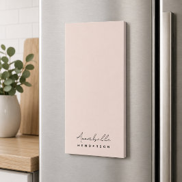 Monogramm Rosa | Moderne Minimalistische Weibchen Magnetischer Notizblock