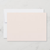 Monogramm Rosa | Moderne Minimalistische Weibchen Mitteilungskarte (Rückseite)