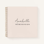 Monogramm Rosa | Moderne Minimalistische Weibchen Notizblock (Vorderseite)