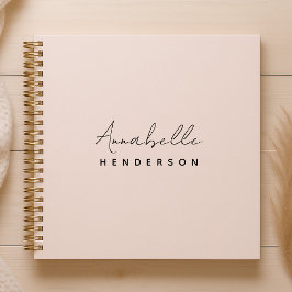 Monogramm Rosa | Moderne Minimalistische Weibchen Notizblock