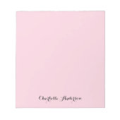 Monogramm Rosa | Moderne Minimalistische Weibchen Notizblock (Vorderseite)