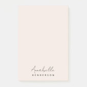 Monogramm Rosa | Moderne Minimalistische Weibchen Post-it Klebezettel (Vorderseite)