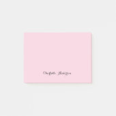 Monogramm Rosa | Moderne Minimalistische Weibchen Post-it Klebezettel (Vorderseite)