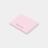 Monogramm Rosa | Moderne Minimalistische Weibchen Post-it Klebezettel (angewinkelt)