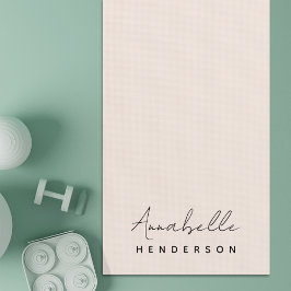 Monogramm Rosa | Moderne Minimalistische Weibchen Yogamatte