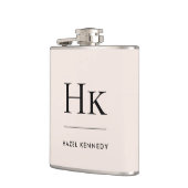 Monogramm Rosa Personalisiert Bachelorette Flachmann (Links)