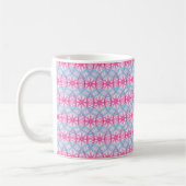 Monogramm rosa Radmuster Kaffeetasse (Links)