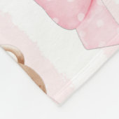 Monogramm Rosa Retro Disco Ball Coquette Fleecedecke (Ecke)