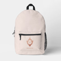 Monogramm Rosa Rose Rose Gold Wappen & Individuell