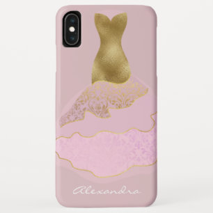 Monogramm-Rosa - Rosen-Goldfolien-Girly Kleid Case-Mate iPhone Hülle