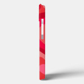 Monogramm rosa rotes Muster Case-Mate iPhone Hülle (Rückseite / Links)