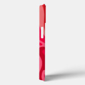 Monogramm rosa rotes Muster Case-Mate iPhone Hülle (Rückseite / Rechts)