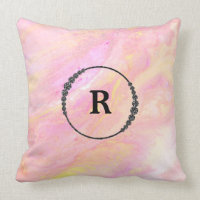 *~* Monogramm-Rosa schillernder Abrstract Marmor
