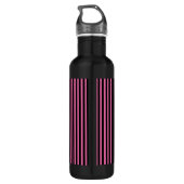 Monogramm, rosa, schwarz, weiß gestrichen trinkflasche (Rückseite)
