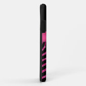 Monogramm-Rosa, schwarzer GlitzerZebra iPhone 5 Case-Mate iPhone Hülle (Hinten/Rechts)