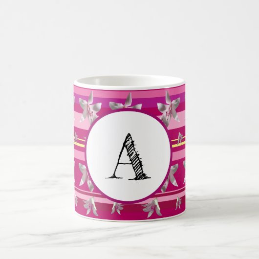Monogramm Rosa Special Classic Tasse (Mittel)