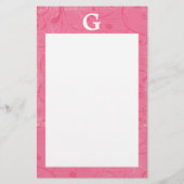 Monogramm rosa Stationär Briefpapier (Vorderseite)