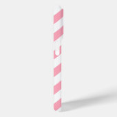 Monogramm rosa und blaue Diagonalstreifen Case-Mate iPhone Hülle (Rückseite / Rechts)